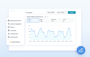 Track stats and see how visitors interact with your flipbook.