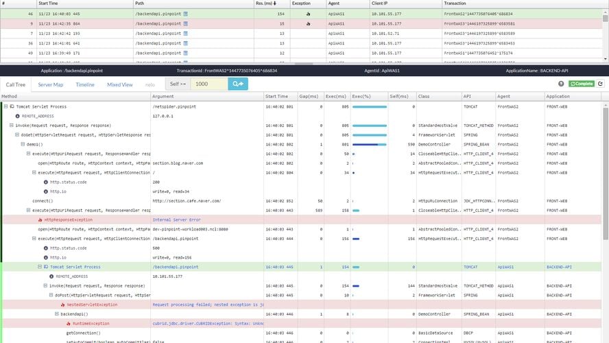 Pinpoint APM Pinpoint is an open source APM Application