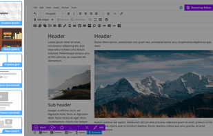 Build page content from predefined block templates