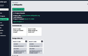 Using the Collab Spot dashboard to view all feedback and design changes that a team has left on this project. 