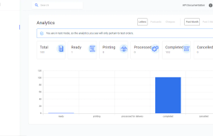 Access our dashboard for complete visibility of the mail orders processed throughout one or more time frames. Track everything from the number of letters (to be processed) to print and delivery-related details while ensuring that you are on top of all the key components. 