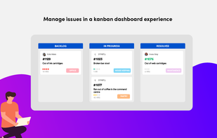 Manage Issues in a Kanban dashboard experience