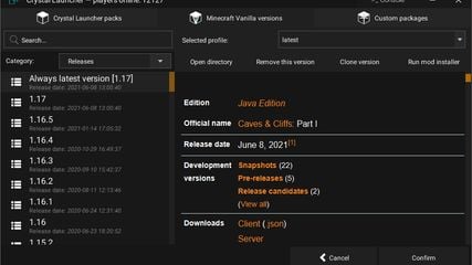 Crystal Launcher: Free Minecraft launcher for easy managing and ...