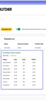 Payment tracking section