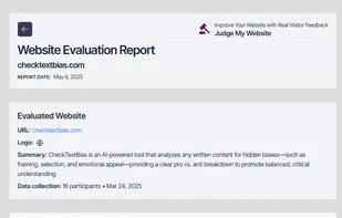 Website report (partial)