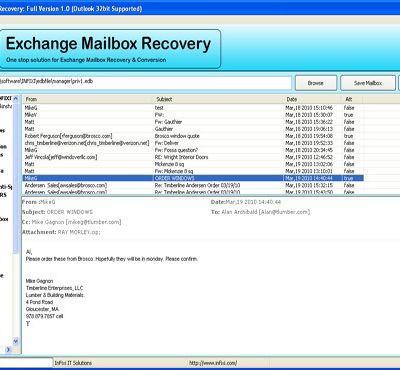 InFixi Exchange Mailbox Recovery Software