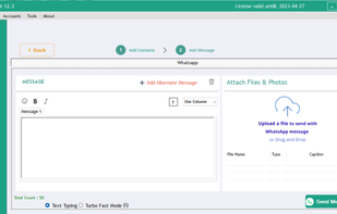 Add message, photos, and videos