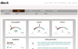 The stats dashboard displays your fan and follower growth and content engagement.