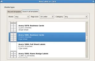 gLabels screenshot 1
