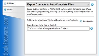 Export Contacts to Auto-Complete Files screenshot 1