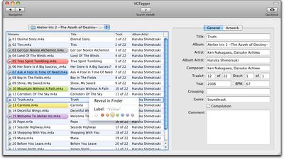 Tagger supports editing Finder labels.