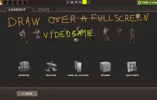 You can draw over a full-screen video game