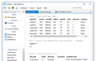 SQL Notebook screenshot 1