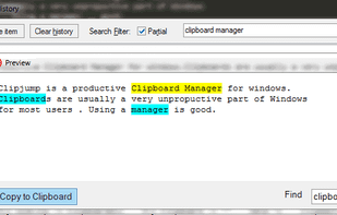 Clipboard History Preview Window