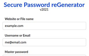 Secure Password reGenerator screenshot 1