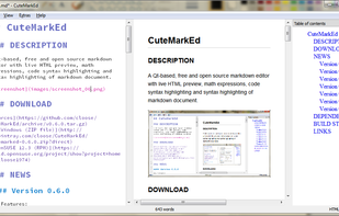 CuteMarkEd screenshot 1