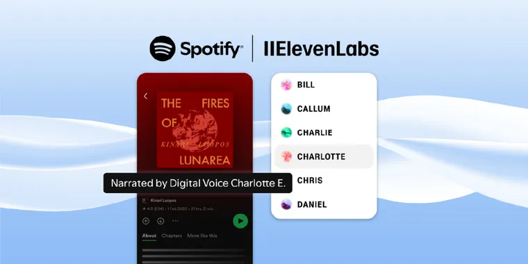 Spotify partners with ElevenLabs to launch AI-narrated audiobooks in 29 languages image