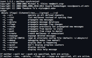 isync (mbsync) screenshot 1