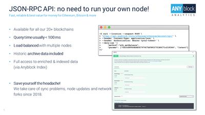 Anyblock JSON-RPC Node API screenshot 1
