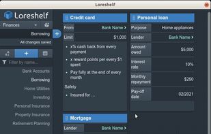 Loreshelf screenshot 1
