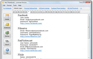 AtoZ Notebook screenshot 1