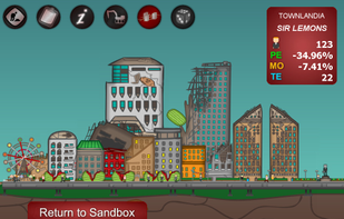 A city destroyed by a quake.