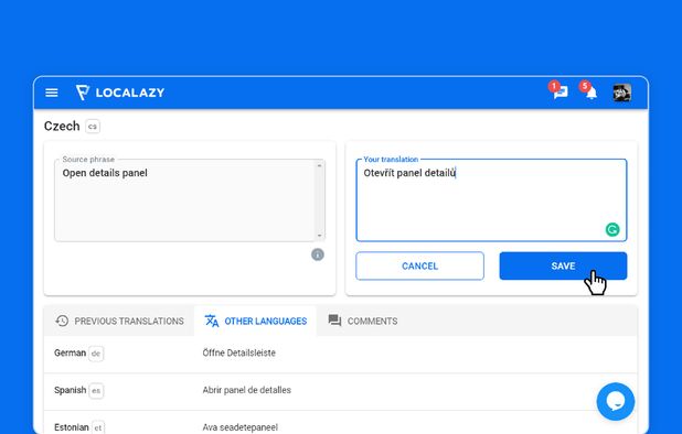Localazy screenshot 1