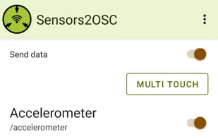 Sensors2OSC screenshot 1