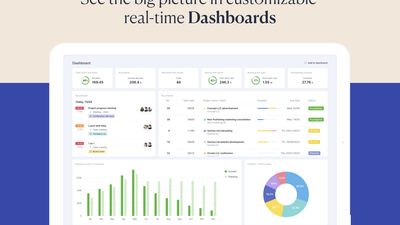 Get a complete overview of each project's profitability. Track your project performance and important KPIs on a beautiful dashboard with real-time data.