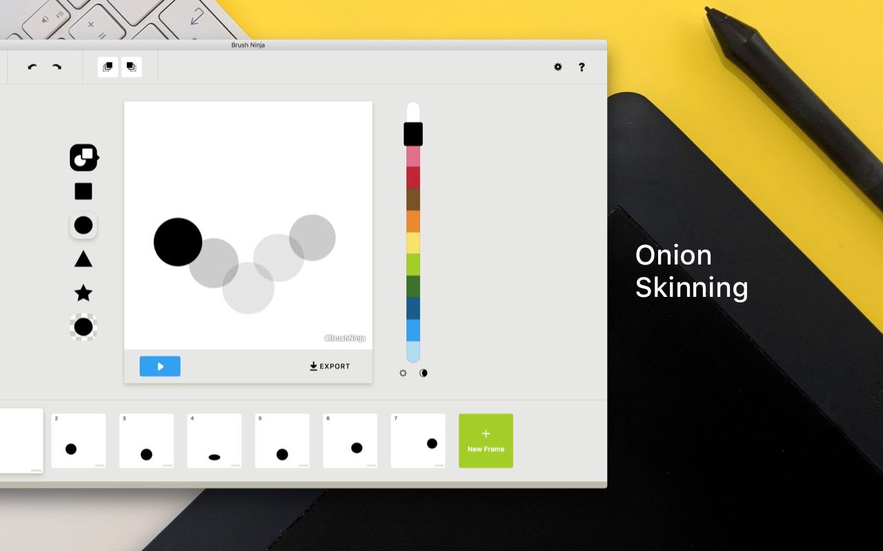 Brush Ninja, A FREE Hand-drawn Animated Gif creator.