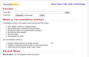 Torrent Editor screenshot 1