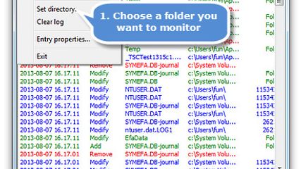 Free folder monitor screenshot 1