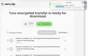 Downloading and decrypting files and high speed.