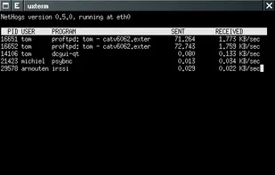 Nethogs screenshot 1
