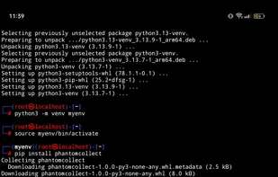 PhantomCollect running locally on Kali Linux.
Example of ethical and transparent environment data collection — including IP, device, and browser details — for educational cybersecurity research