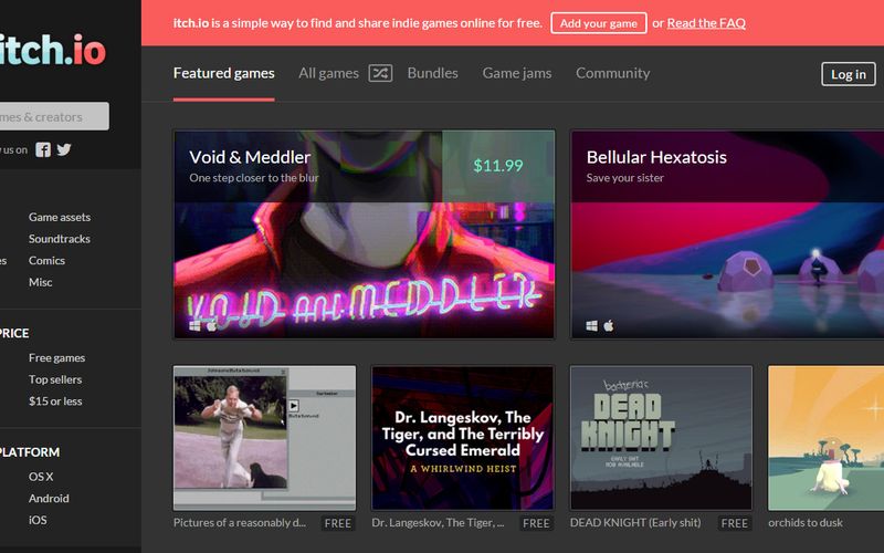 Epic Games Store has added a better game store, Itch.io