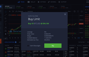 Opening Limit Order on Margex
