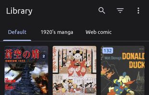 Main Library with tag; Dark Theme