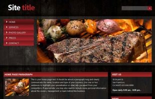 An example of a website for a Steak House