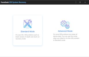 FoneGeek iOS System Recovery screenshot 1