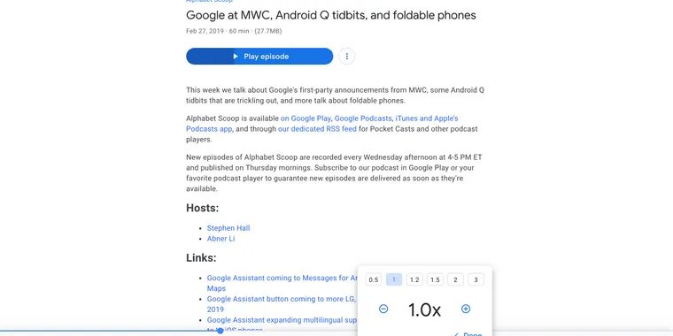 Google Podcasts will soon support playback and download directly from Google Search results image