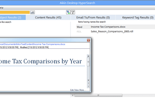 AIKIN Desktop HyperSearch screenshot 1