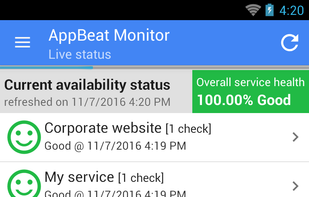AppBeat Monitor Mobile screenshot 1
