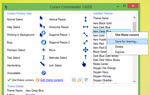 Saving as a pack (.CursorPack) for Sharing