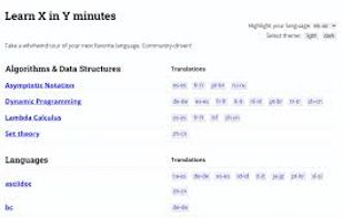 Learn X in Y minutes screenshot 1