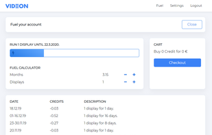 Fuel / Credits Overview