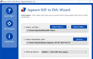 Jagware NSF to EML Wizard screenshot 1