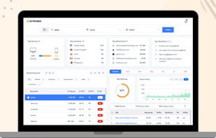 Simplified Dashboard of GetKeywords