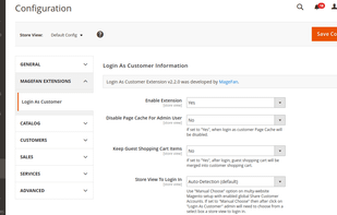 Login As Customer General Configuration