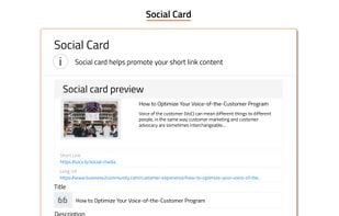 Make Images as Clickable Social Cards to Share Links on Social Media. Social cards allow you to choose an image, title, and description of your choice that will be displayed on social media platforms when you share your content across your social media. It gives you the power to post images as clickable links across channels instead of posting images and links separately. They impact the way your links are presented.
